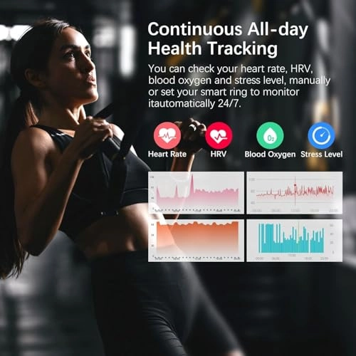 Smart Health Ring - Heart Rate Blood Oxygen IP68 Waterproof