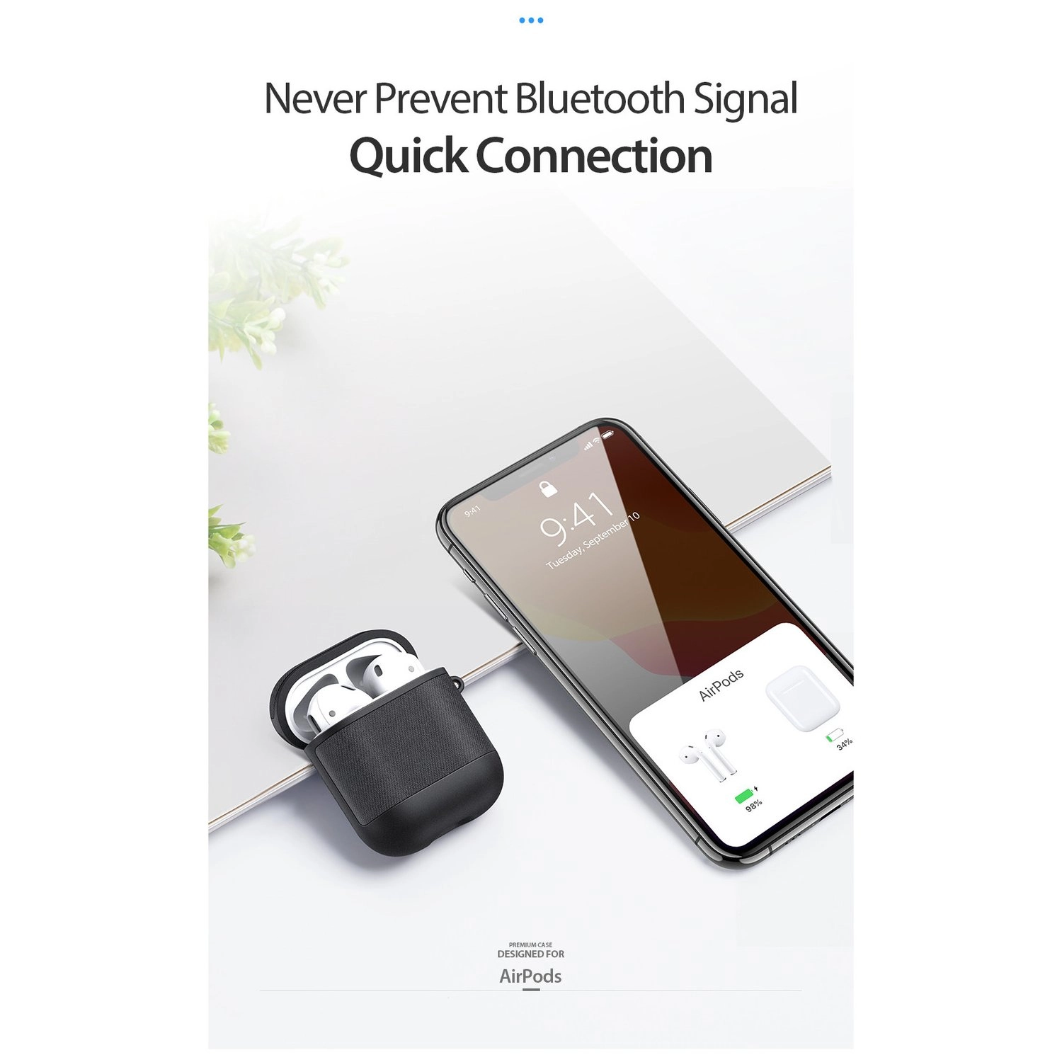 Domo Series Case - PU + TPU Case Cover for Airpods 2/ 1