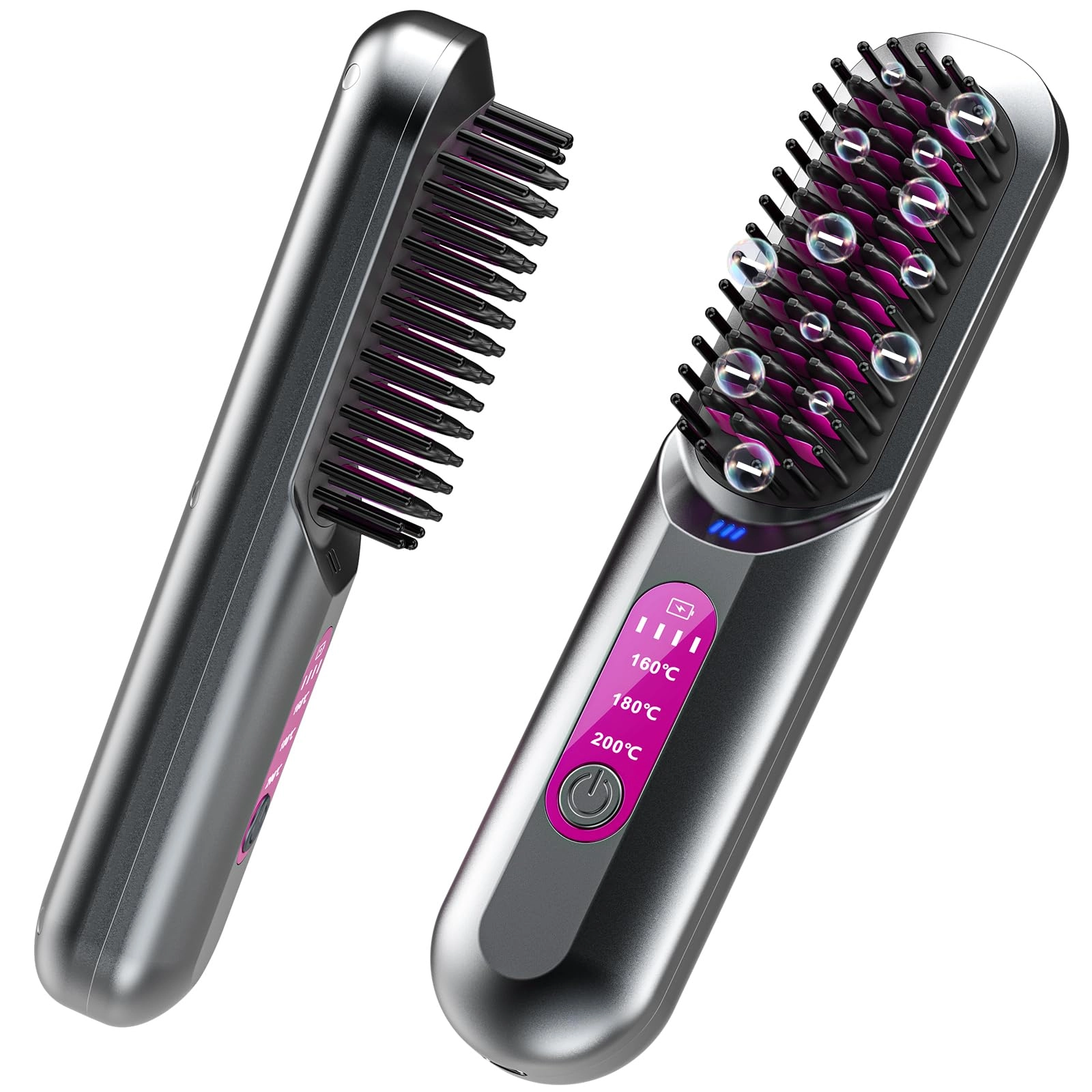Wenzhou Limei Electronics Co., Ltd Hair Straightener Brush - 5000mAh Cordless USB Rechargeable