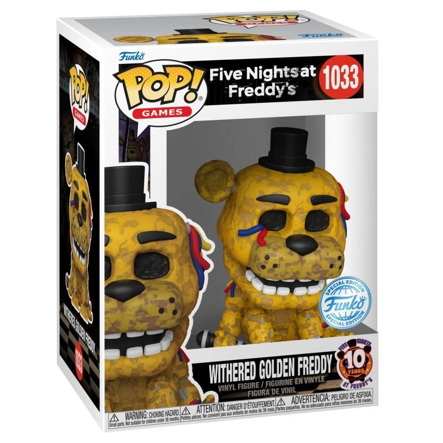 FUNKO Withered Golden Freddy - Five Nights at Freddy's (9.9 cm)