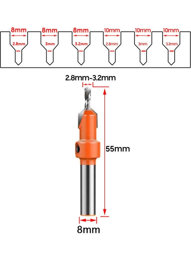 Countersink Drill Bit Set - high hardness carbon steel 6-Piece