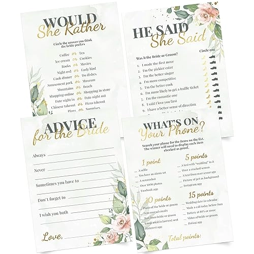 Bridal Game Cards - Adult 4 Adult