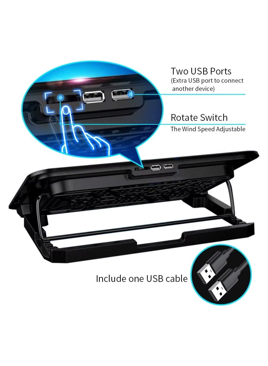 Laptop Cooling Pad - 6 fans 12-18 inch