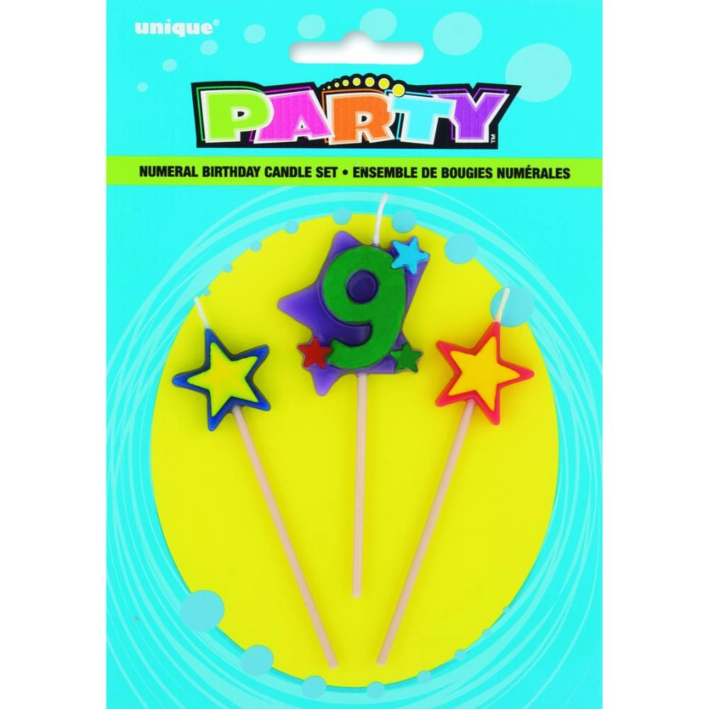 Party Zone Star Birthday Candle Set-9