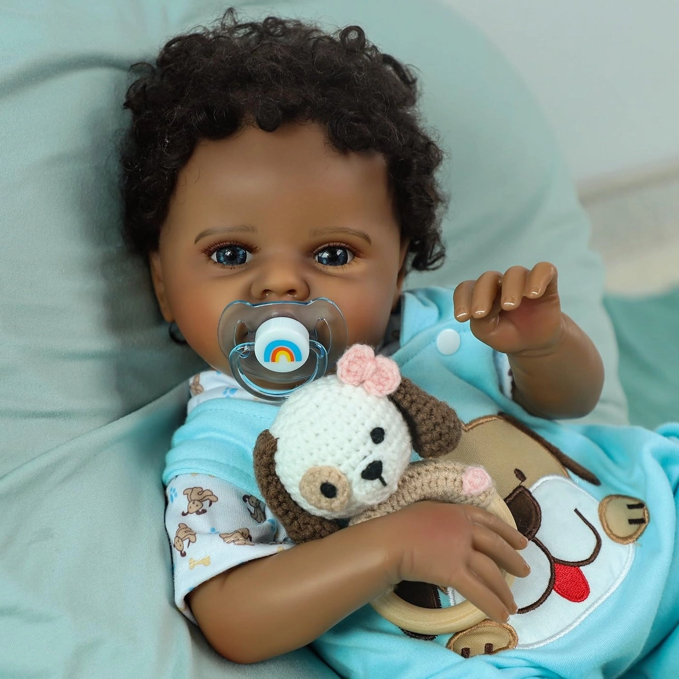Quinbee Reborn Baby Doll - 20 Inch Soft Body African American Ages 3+