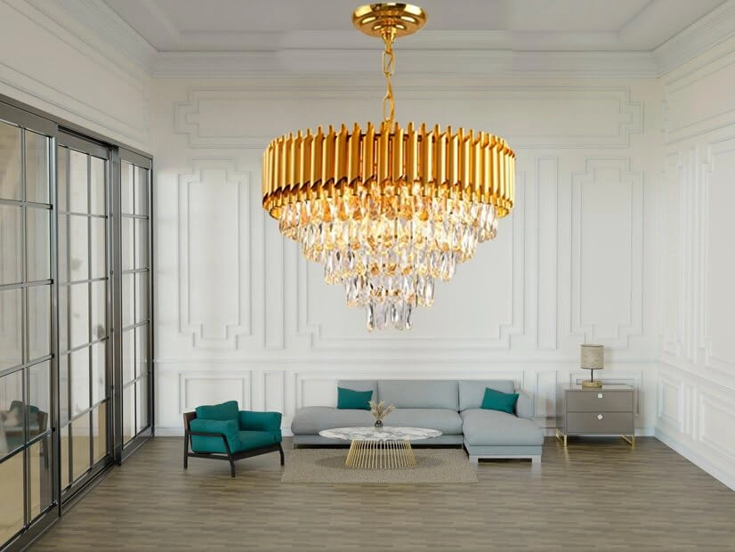 GOLD MAMMA - 4-Tier Crystal Chandelier 500 MM