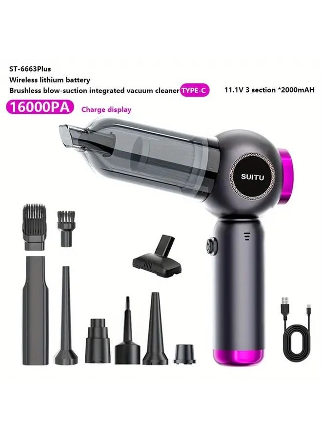 4-in-1 Wireless Handheld Vacuum Cleaner - 2000mAh