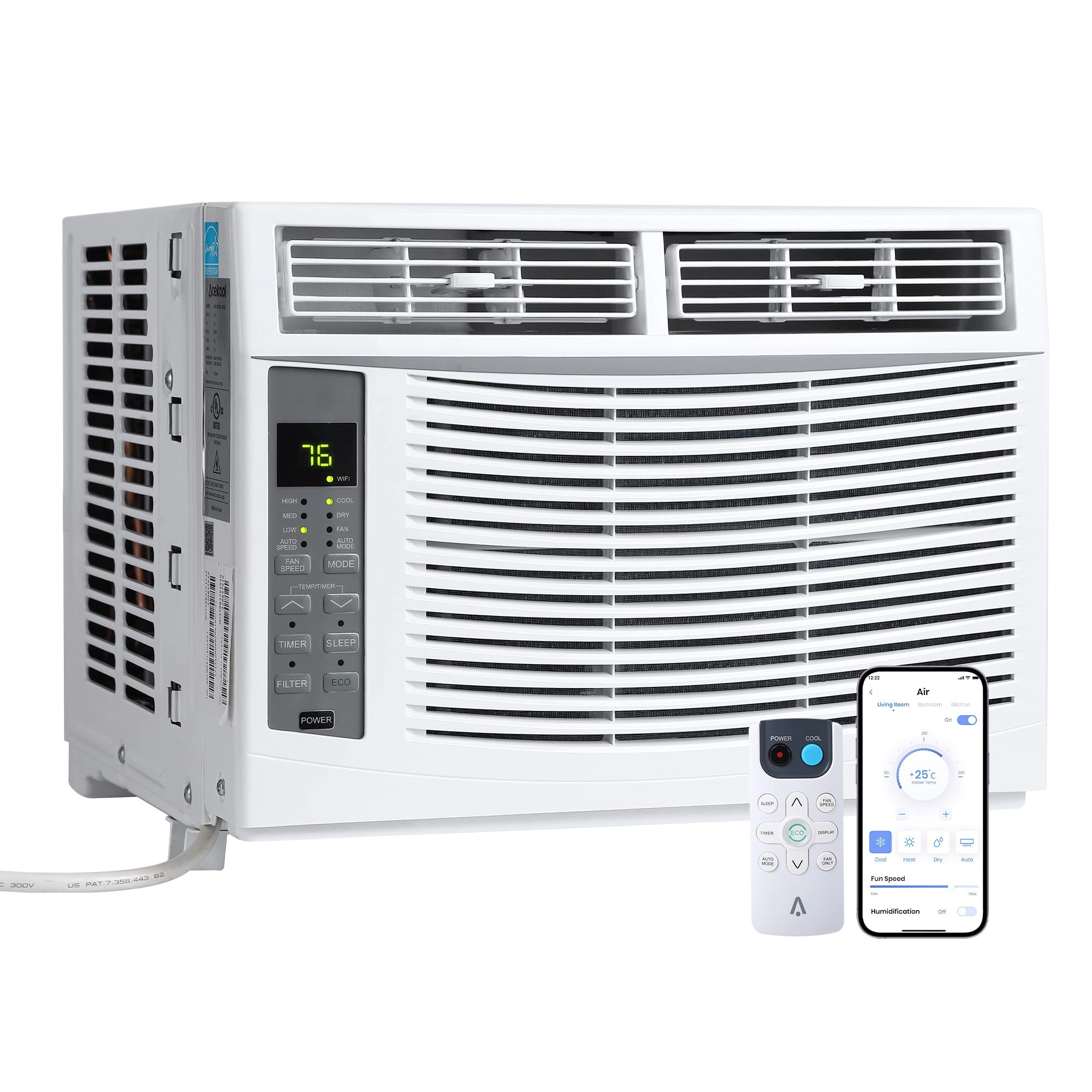 PeacefulHues Window Air Conditioner - 1000W