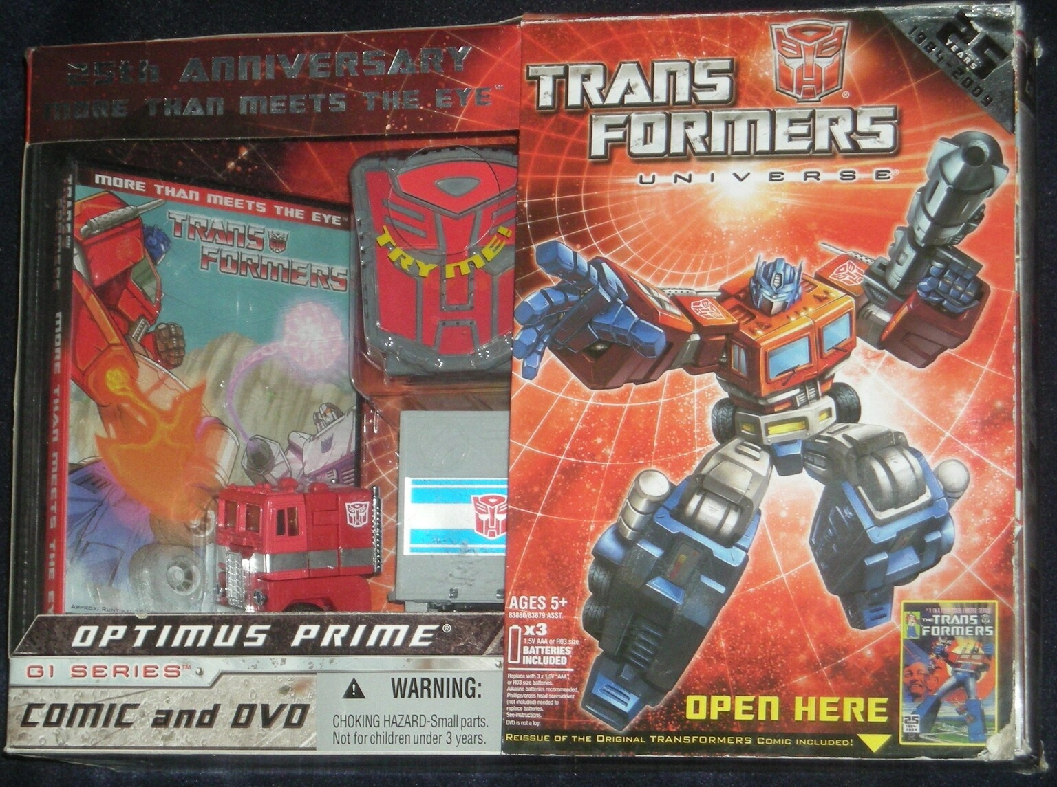 TRANSFORMERS OPTIMUS PRIME - 25TH ANNIVERSARY G1 RE-ISSUE