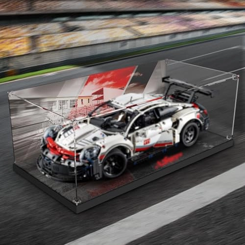Acrylic Display Case - Compatible with Lego 42096 Porsche 911 RSR Race Car Model