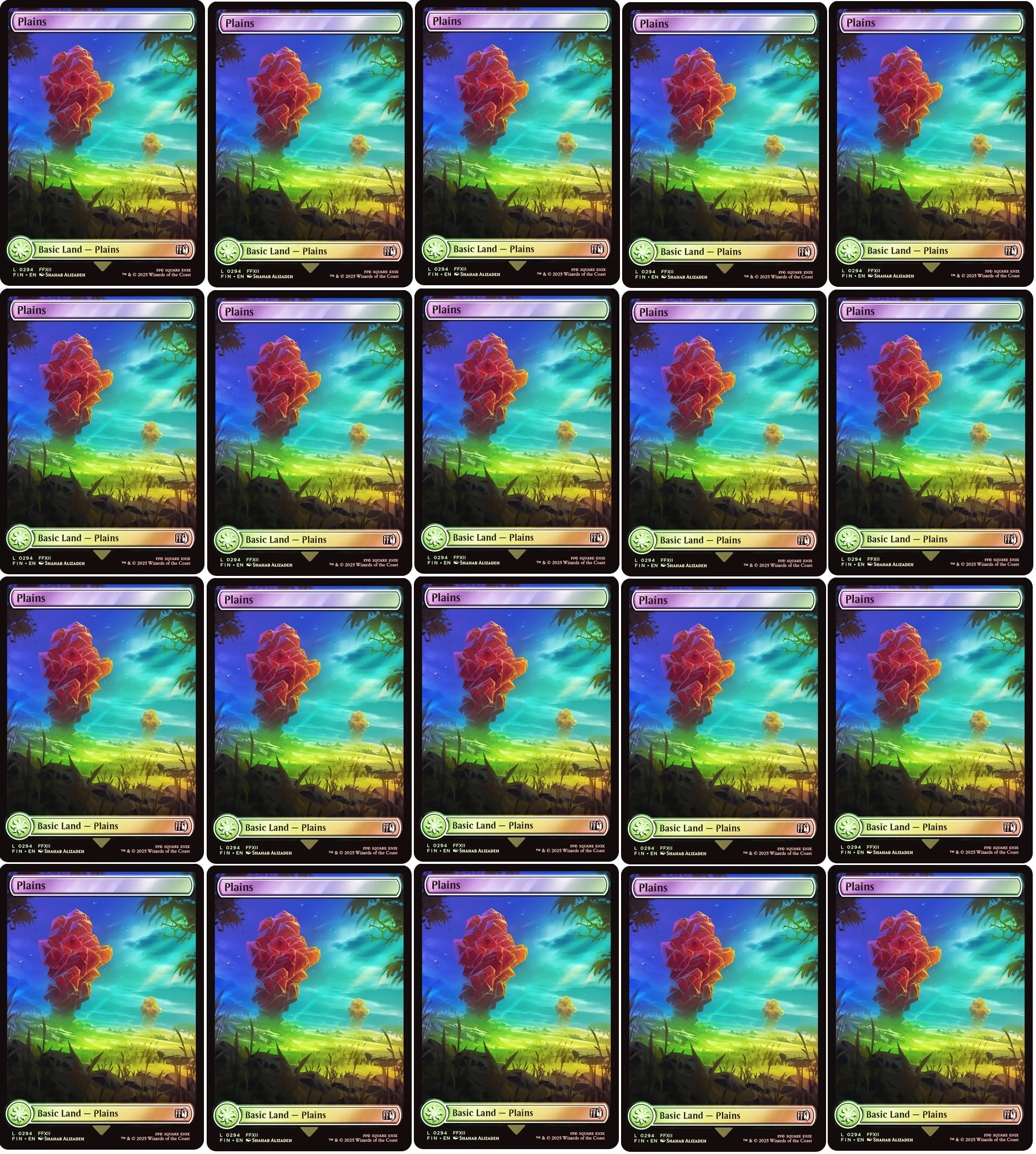 MTG Decks & More Magic The Gathering Final Fantasy Plains #294 - Foil Full Art 20pcs