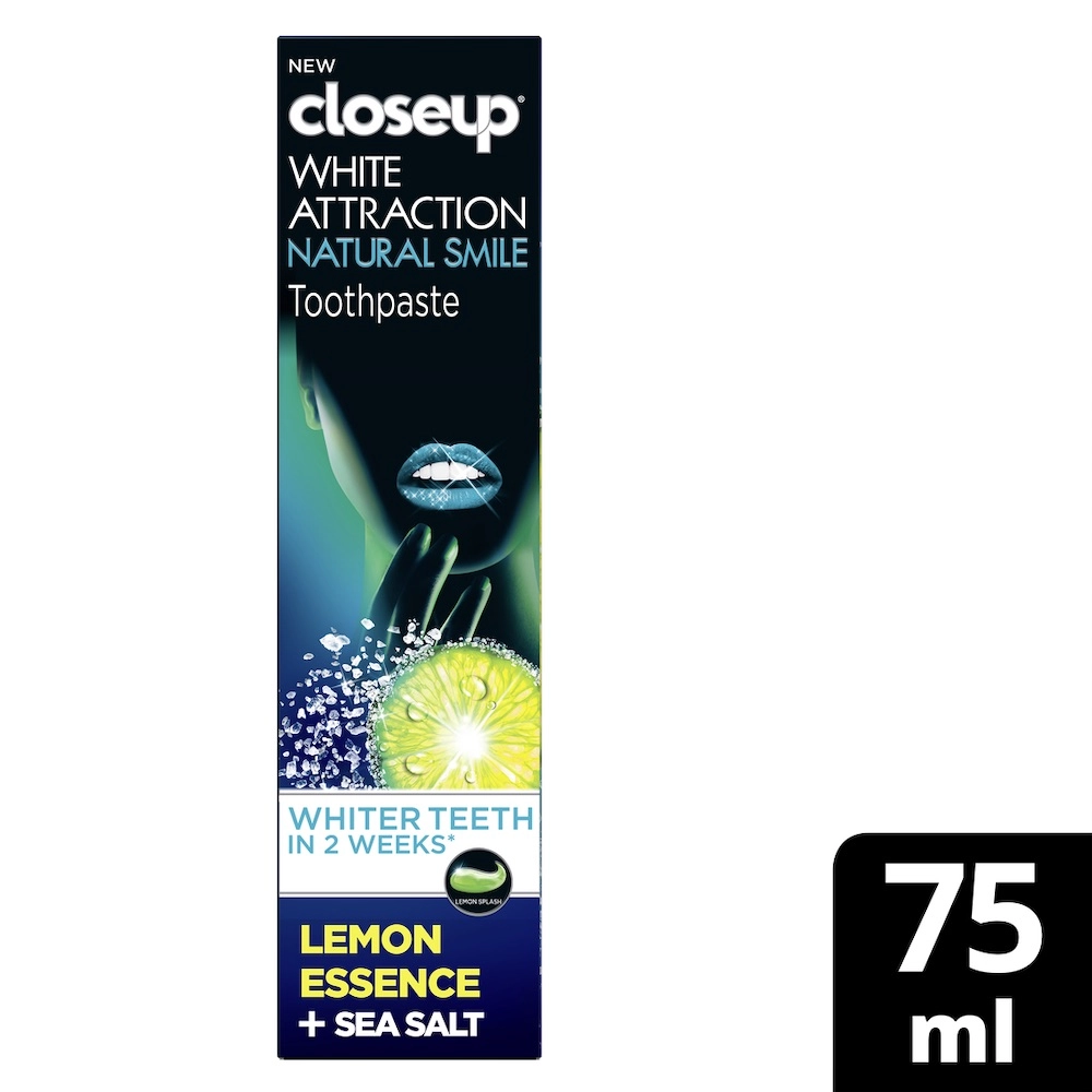 closeup White Attraction Lemon Essence + Sea Salt Toothpaste 75 ml