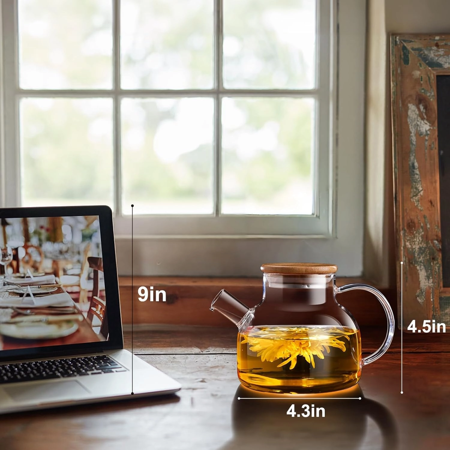 Glass Teapot - Borosilicate Glass 1000 Milliliters