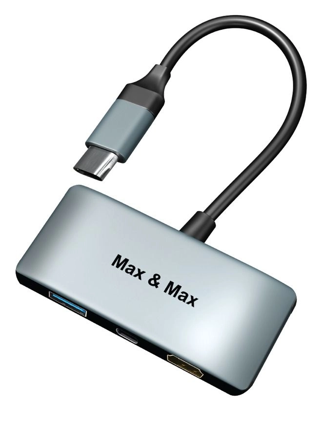 Max & Max MX-MC107 - 3 in 1 USB Type-C HDMI+USB