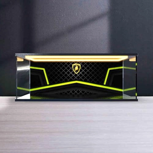 Display Case - 60x30x20cm Acrylic Golden Oak Backlight