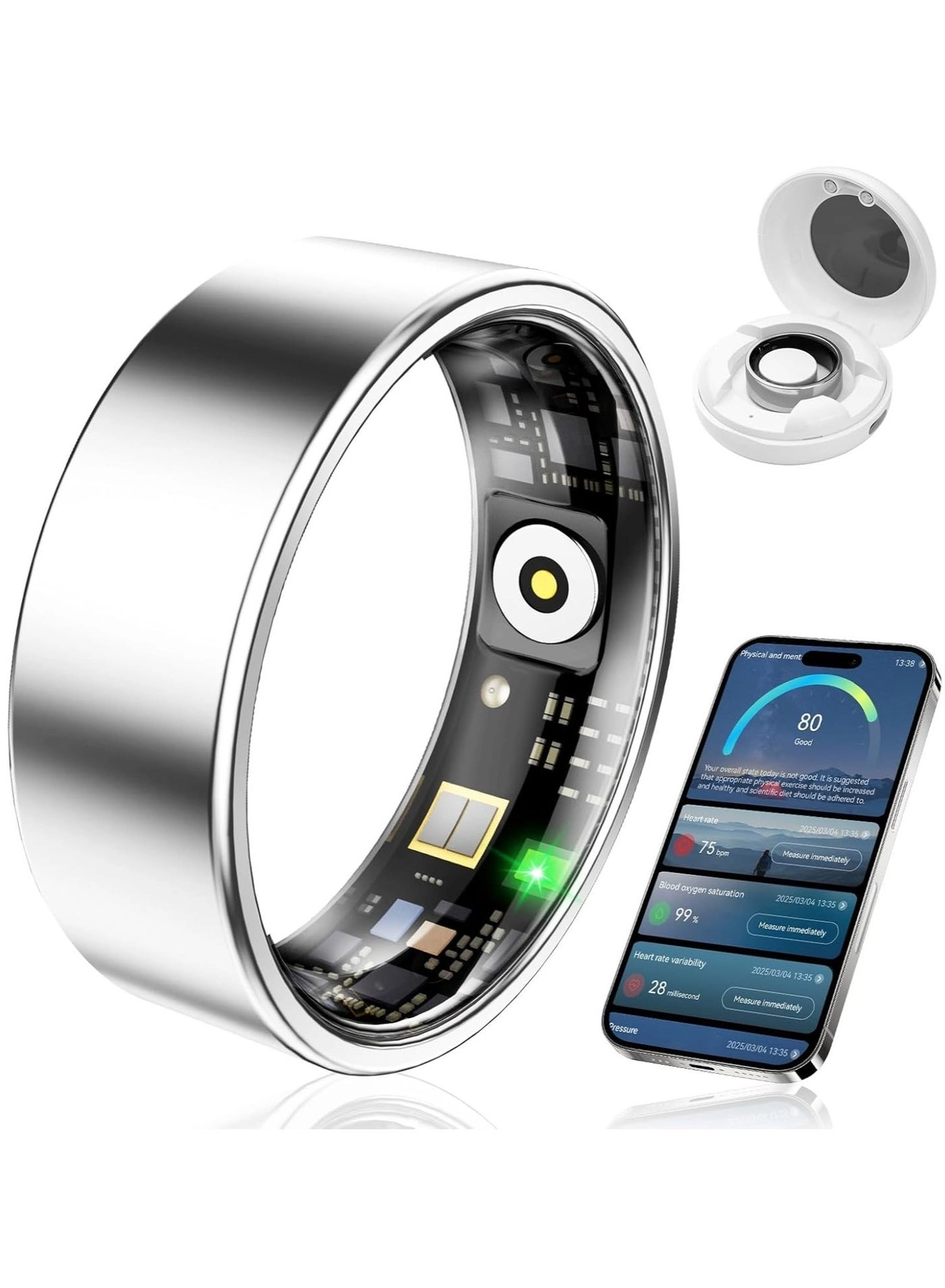 Smart Health Ring - Fitness Tracker Heart Rate Blood Oxygen
