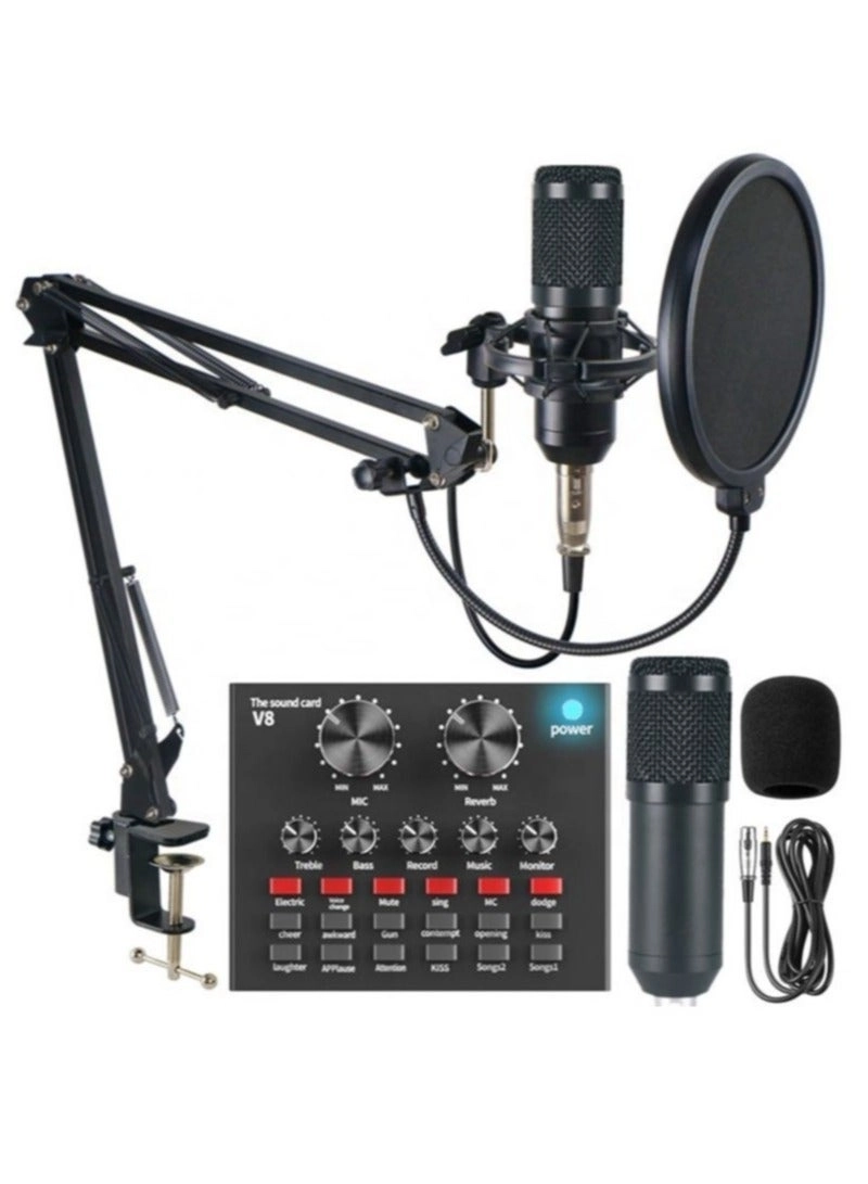 Sound Card V8 USB Microphone