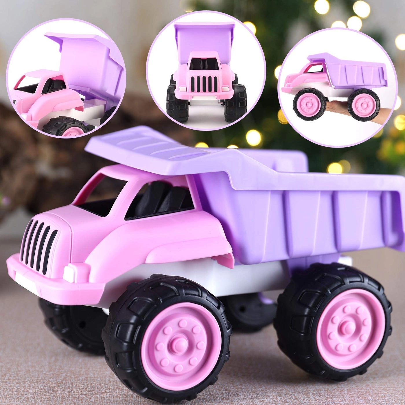 Dump Truck - Pink 11"(L) x 6"(W) x 7"(H)