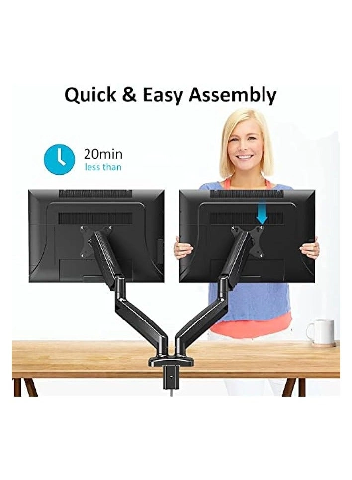 Dual Monitor Mount - 2 Monitors 32 inches 75mm or 100mm