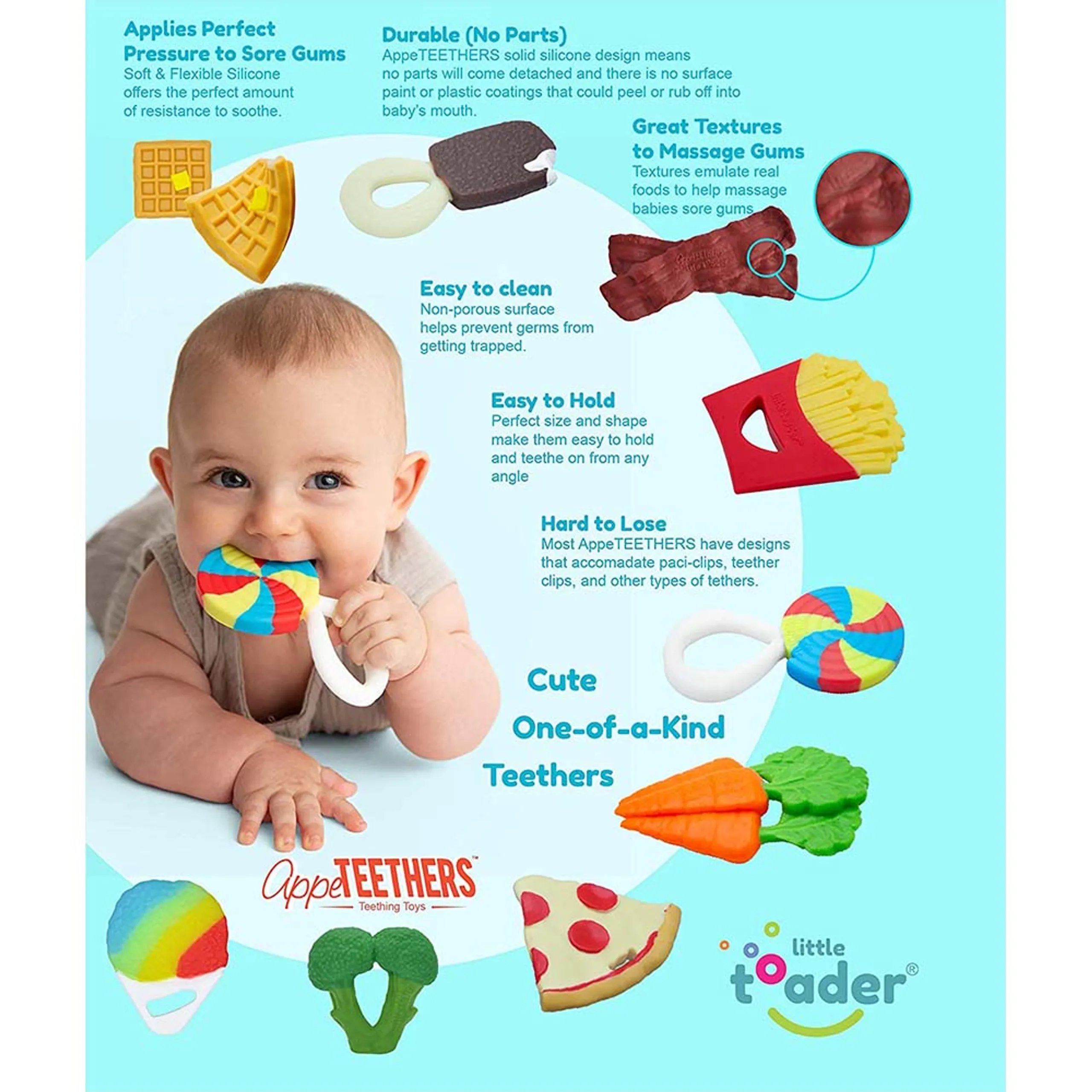 Teething Toy - 100% Food Grade Silicone
