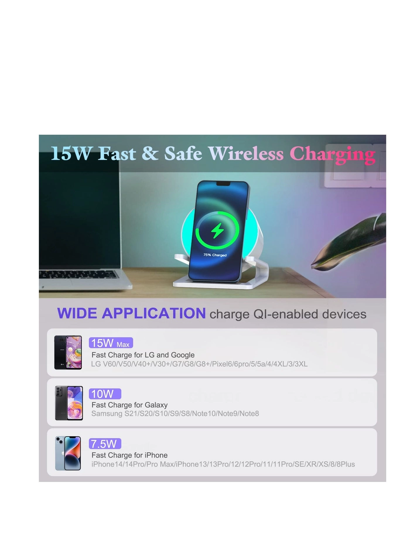 Night Lights Bluetooth Speaker - Type-C white