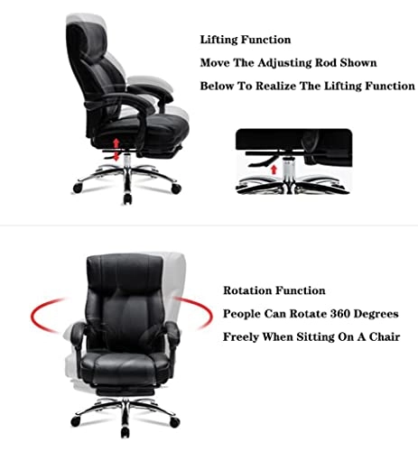Desk Chair - PU Leather Brown High Back