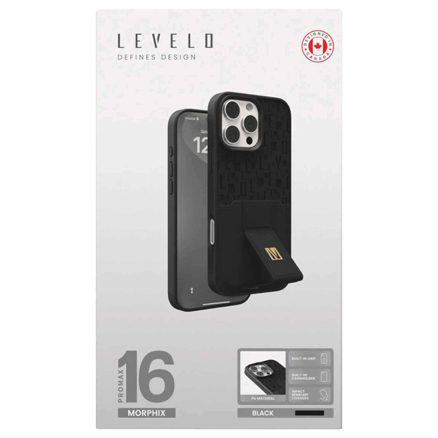 Morphix Cuero Gripstand Case for iPhone 16 Pro Max