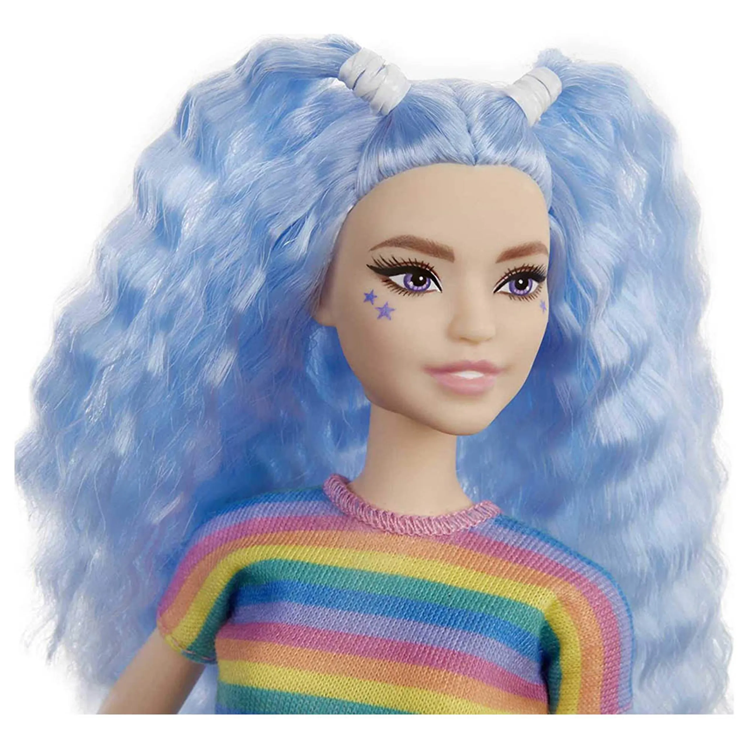 Barbie Fashionistas - Rainbow Striped Top Black Skirt Ages 3+