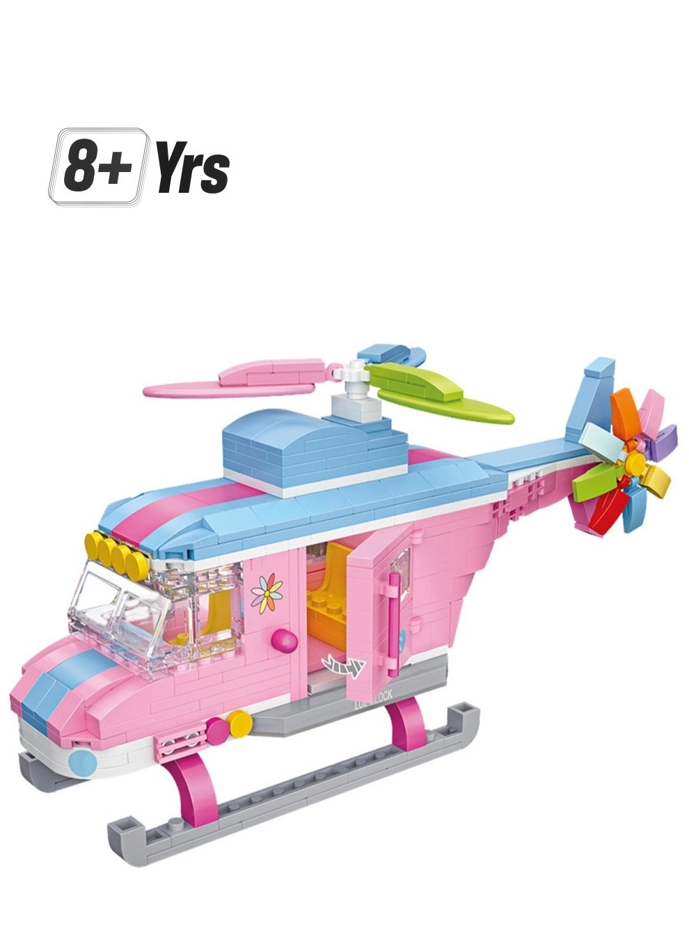 Loquat Helicopter Model Set - Pink 479 pcs