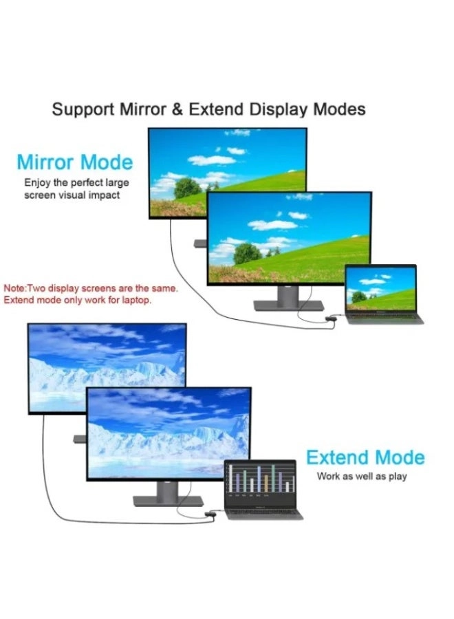 USB C to HDMI VGA Adapter - 3840x2160P/30Hz