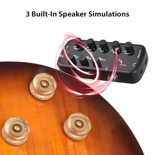 Bass Amplifier - Mini Portable Headphone 3 Built-In Speaker Simulations