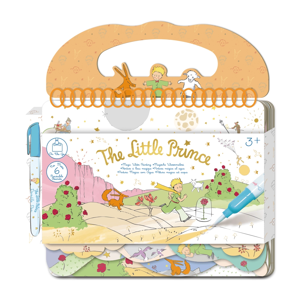 Avenir The Little Prince Magic Water Painting Set - 6 reusable water painting cards 1 refillable water pen