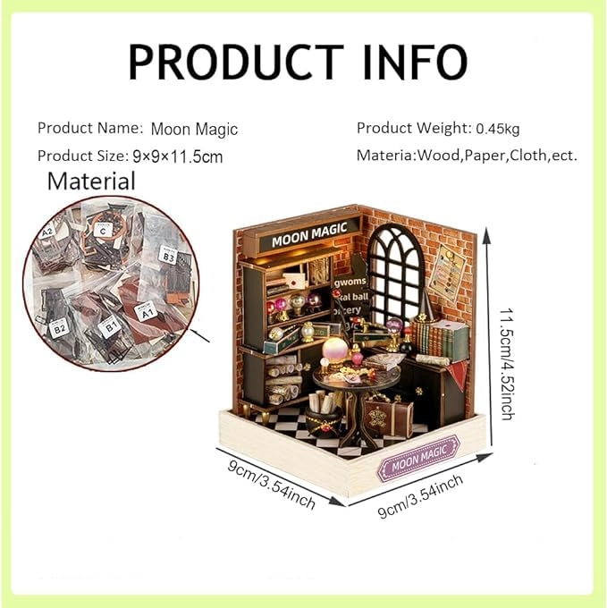 Miniature Wooden Dollhouse Furniture Kit - Creative Room 1:24