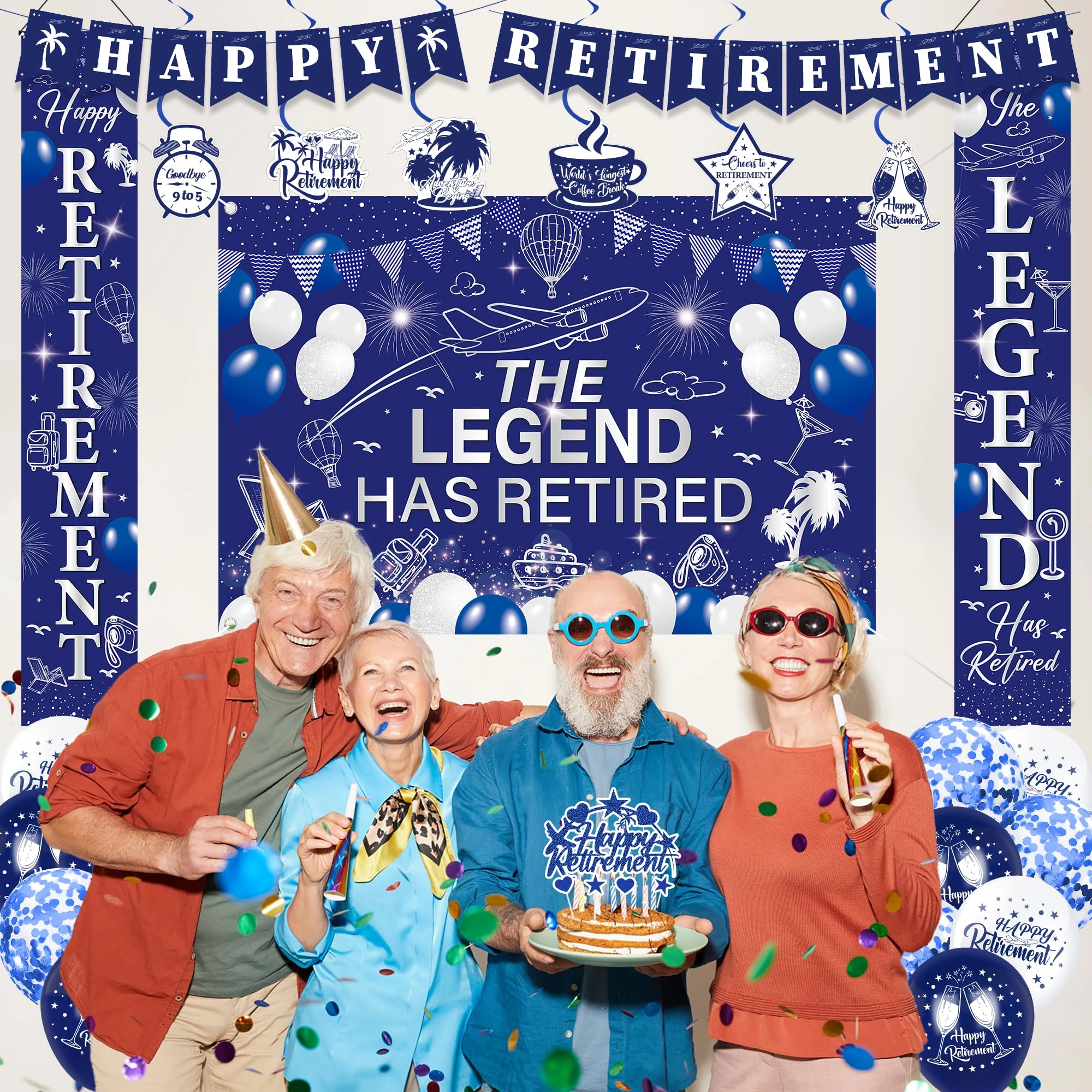 Retirement Theme Party Set - 34 Pcs Retirement