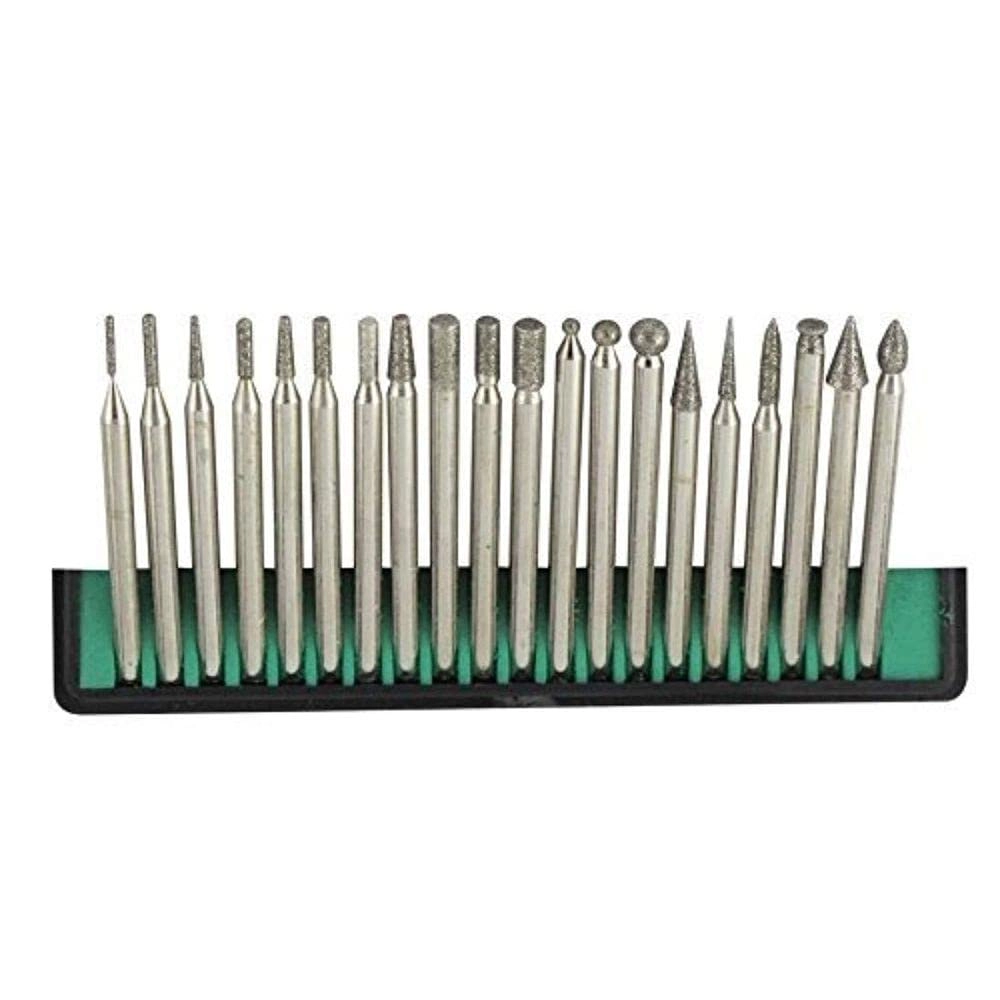 DIY Crafts Rotary Burr Drill Bit Set - Diamond 30pcs 3mm