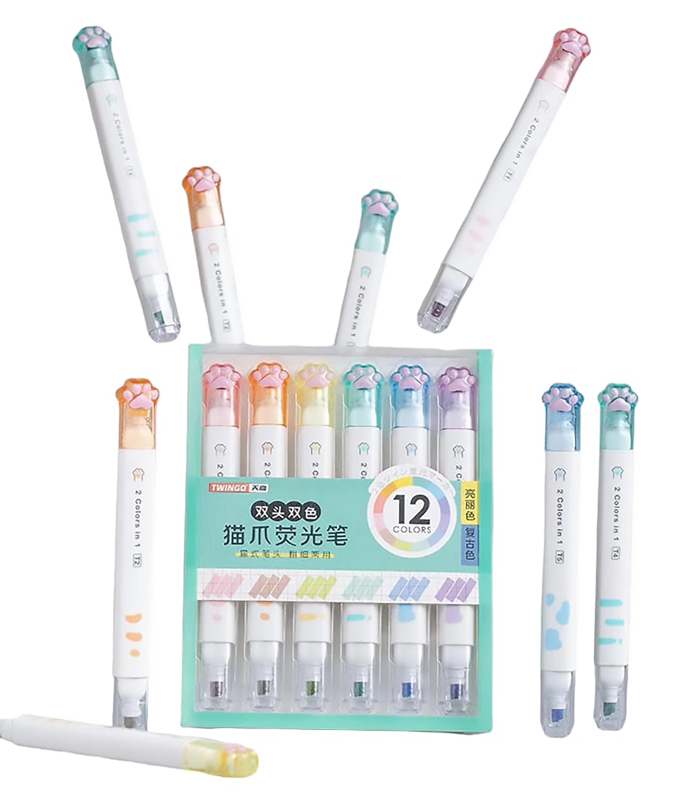 FunBlast Cute Cat Paw Highlighter Pen - Multicolor Chisel