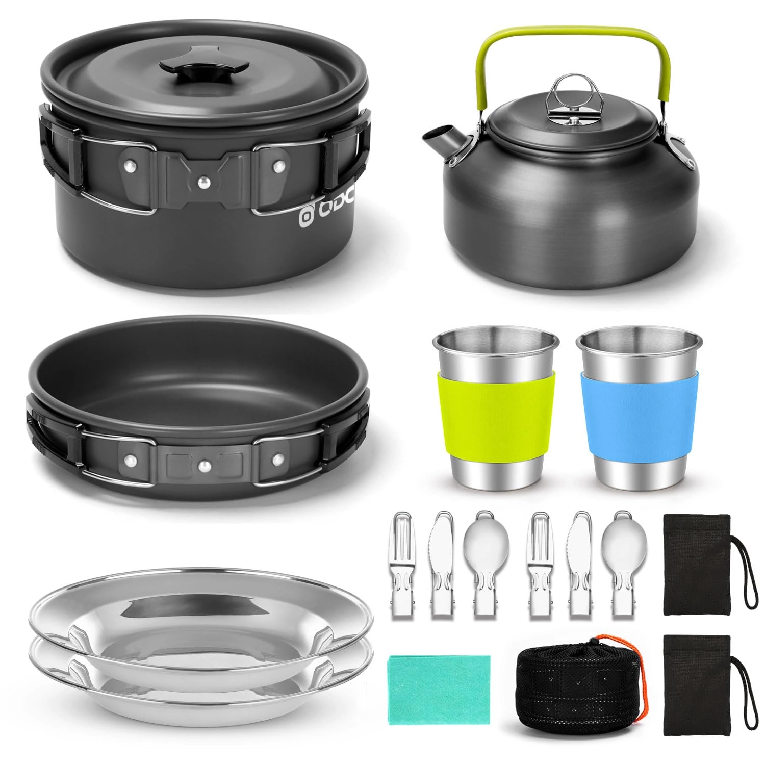 15pcs Camping Cookware Set