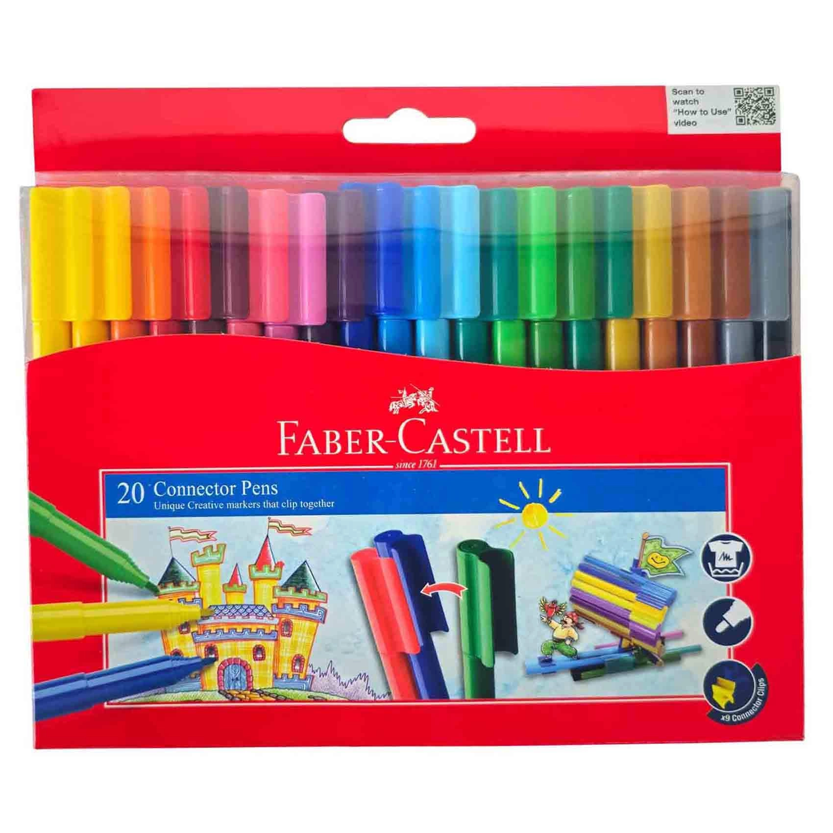 Connector Felt Tip Pens - 20 piece(s) 20 colours