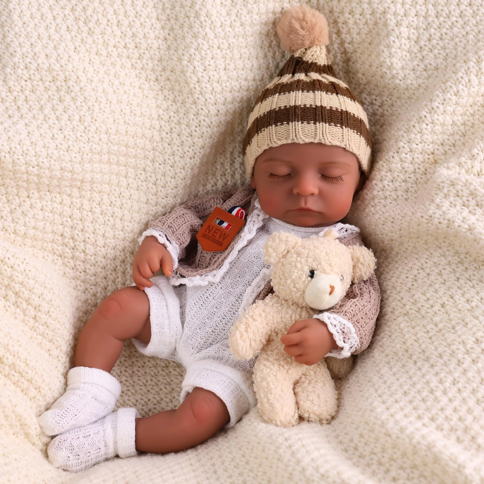 BABESIDE Reborn Baby Doll - 12inch Full Body Silicone Black Ages 3+