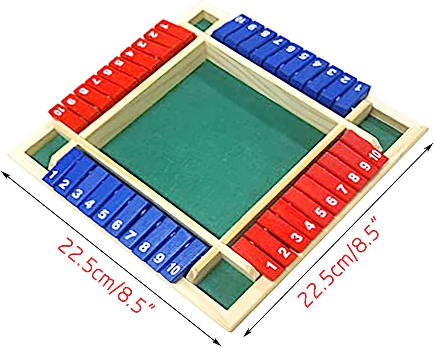 Shut The Box - 4-Player Wooden 10-Number