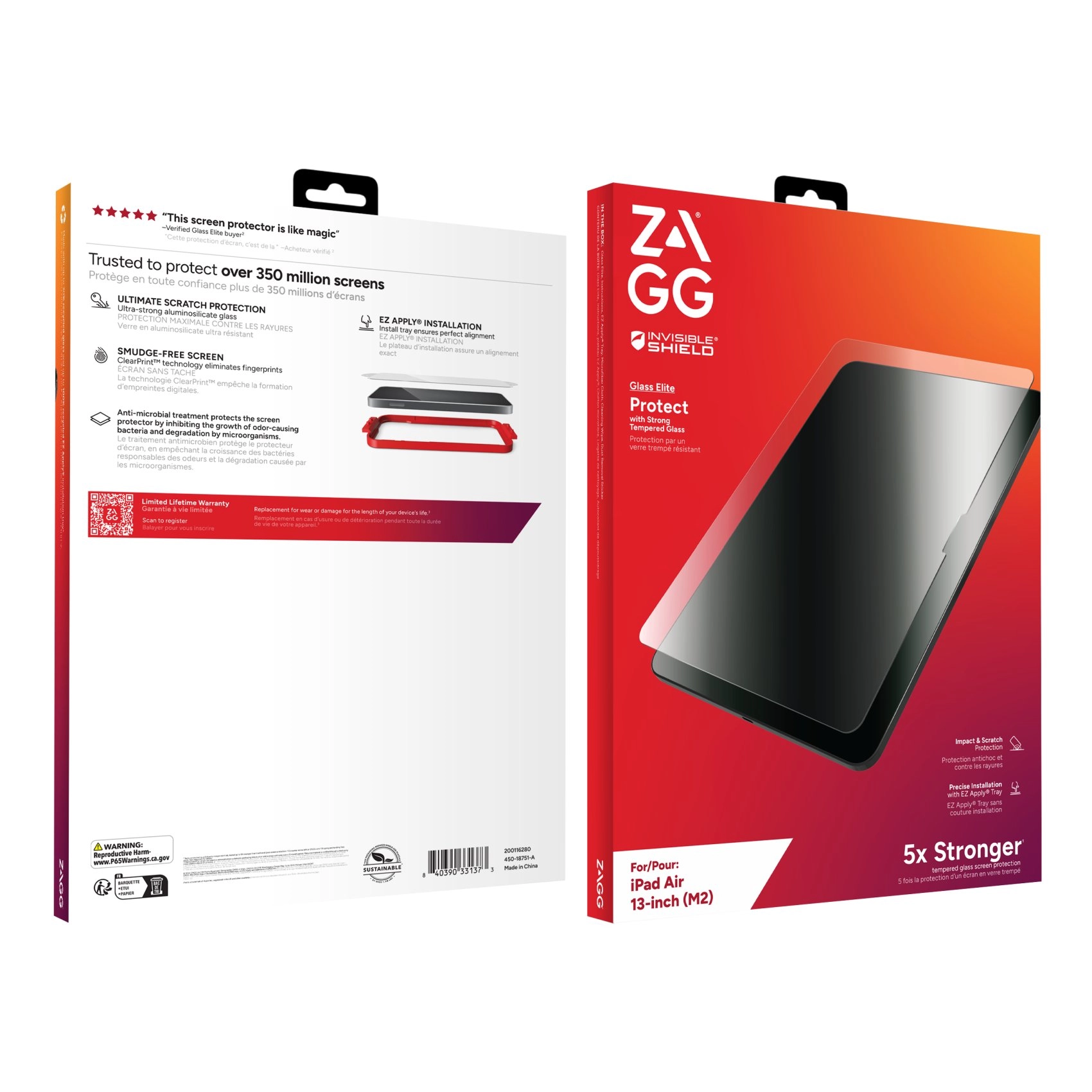 Clear Tempered Glass for iPad Air 13 M2