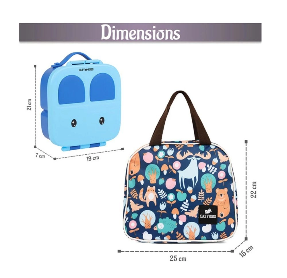 Convertible Bento Lunch Box - T-Rex Grey 6 And 4