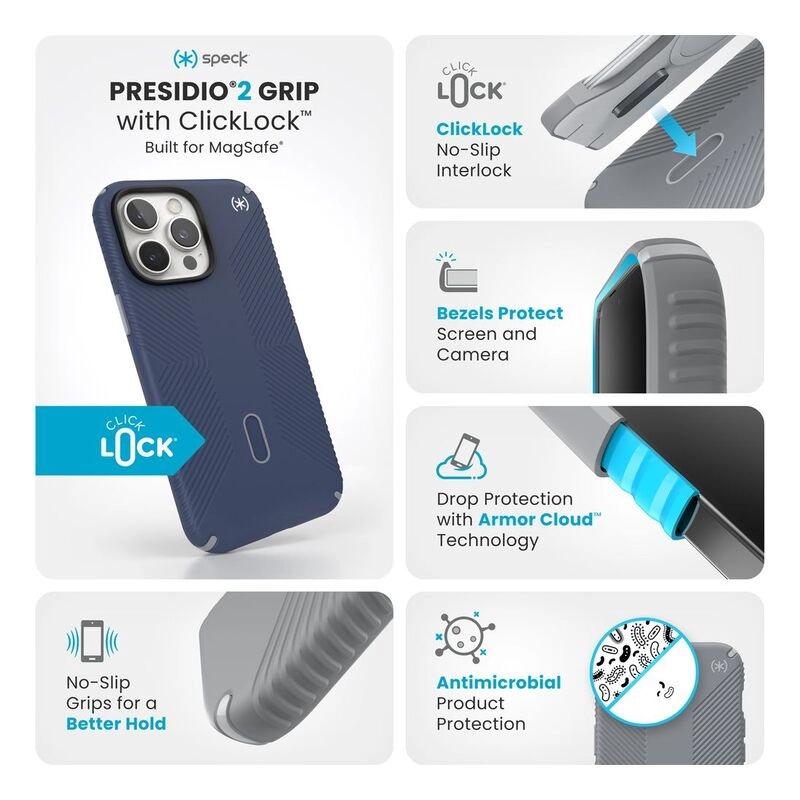 Presidio2 Grip Case with MagSafe for iPhone 16 Pro Max