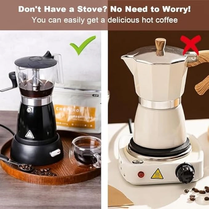 Electric Turkish Coffee Maker - 500ml Portable Even Heating