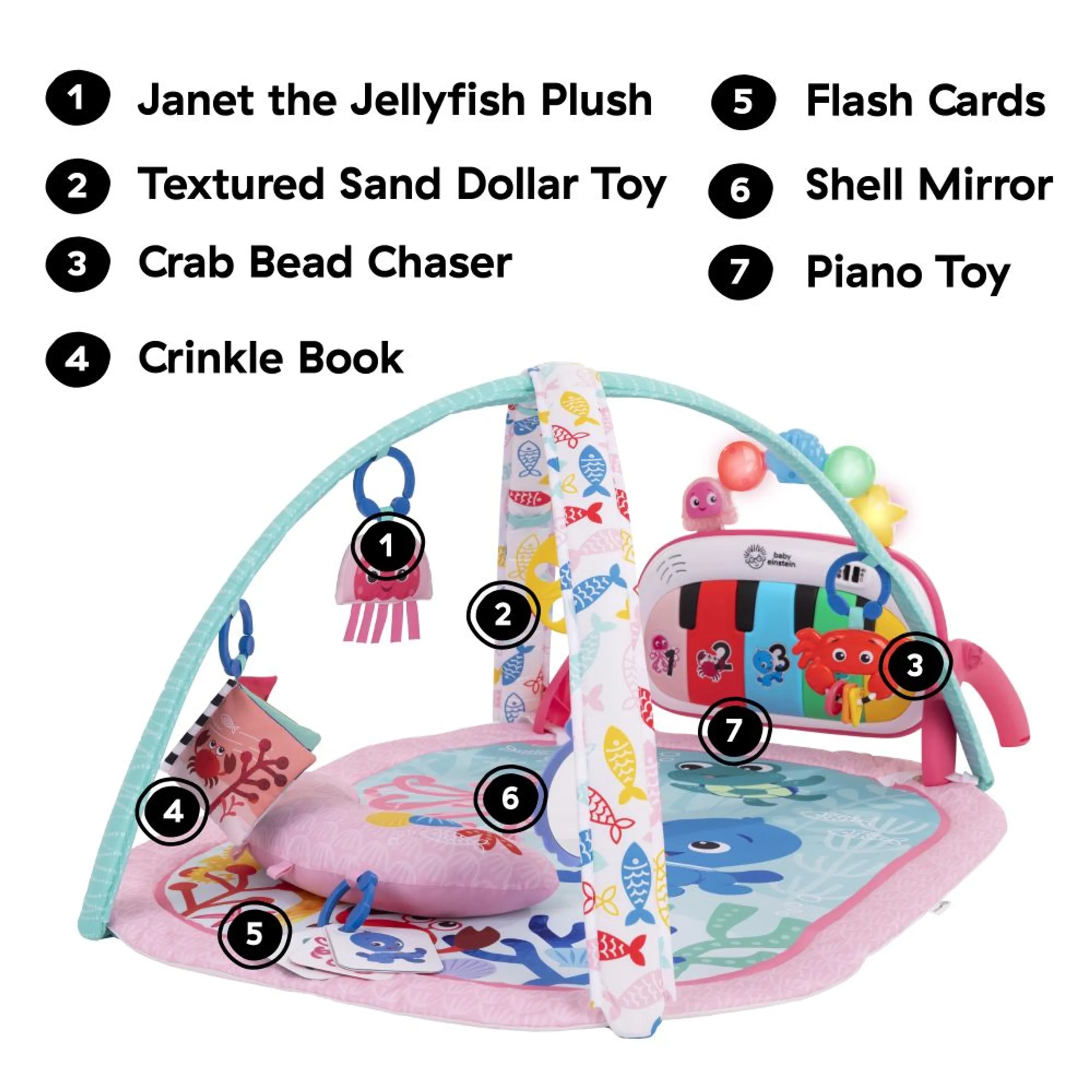 4-in-1 Kickin’ Tunes Musical Meadow Music & Language Discovery Gym - 0 months