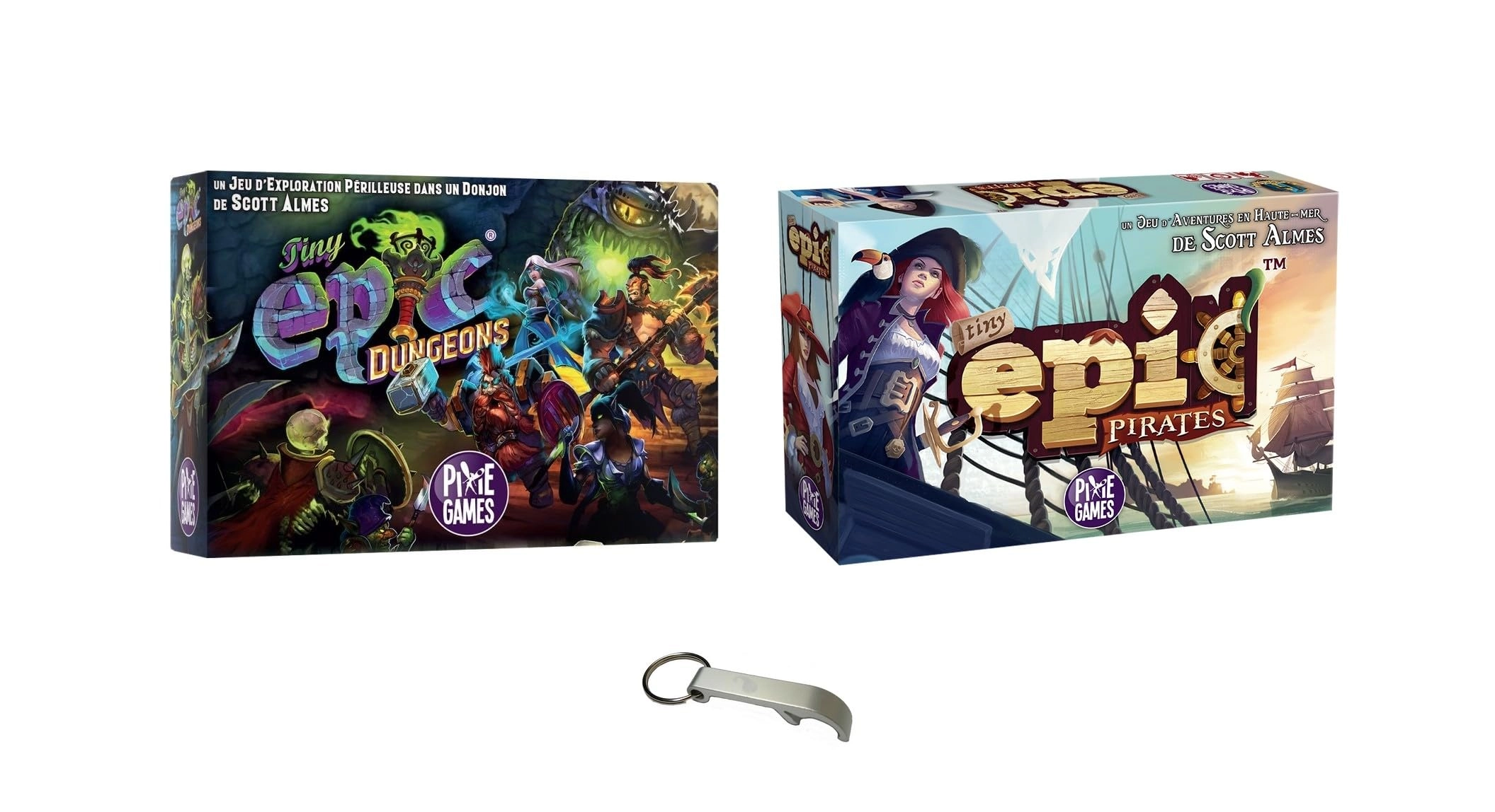 Blumie Shop Tiny Epic Pirates + Tiny Epic Dungeons + Bottle Opener (French)