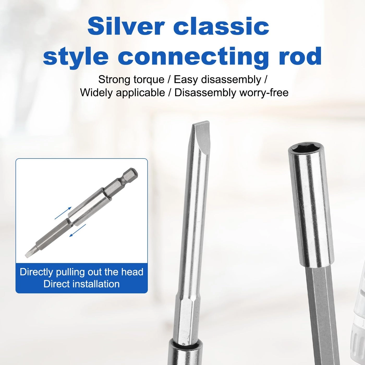 Magnetic Extension Socket Drill Bit Holder - 1/4" Hex