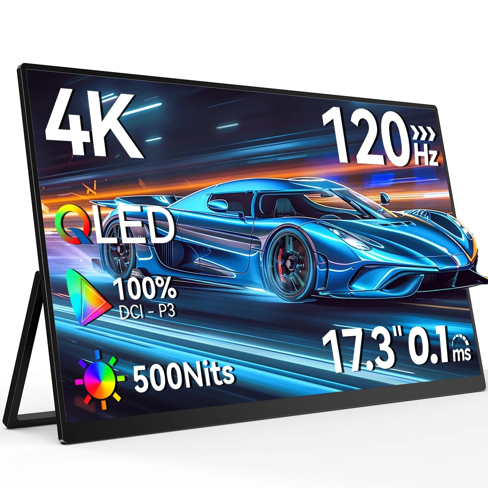 Newsoul 4K QLED Portable Monitor - B0GD64Z4KL 17.3" 3840 x 2160 Pixels