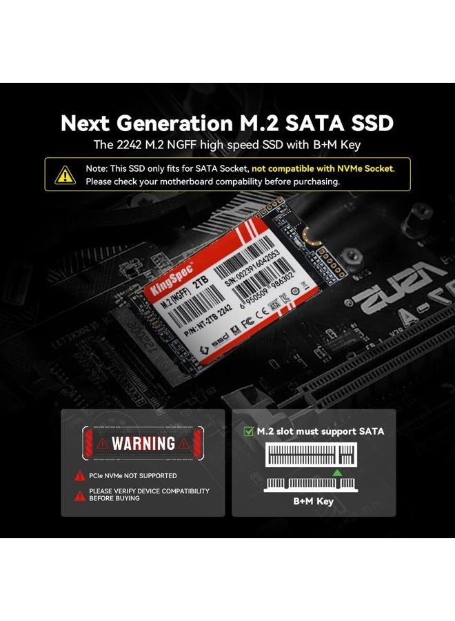 M.2 SATA SSD - 128GB 2242