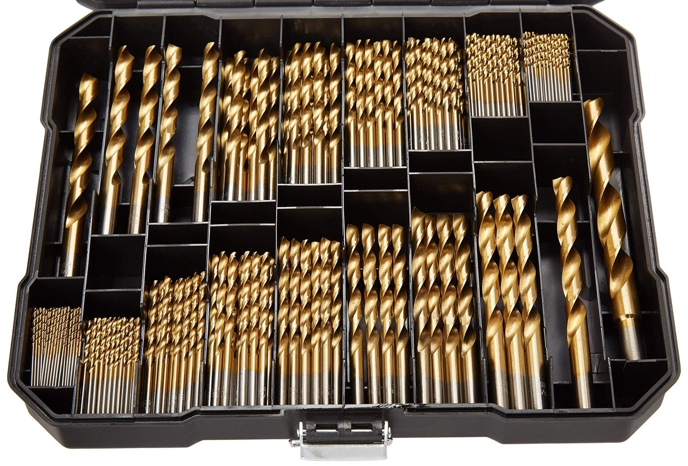 Twist Drill Bit Set - Titanium Coated 230 Pieces 3/64" up to 1/2"